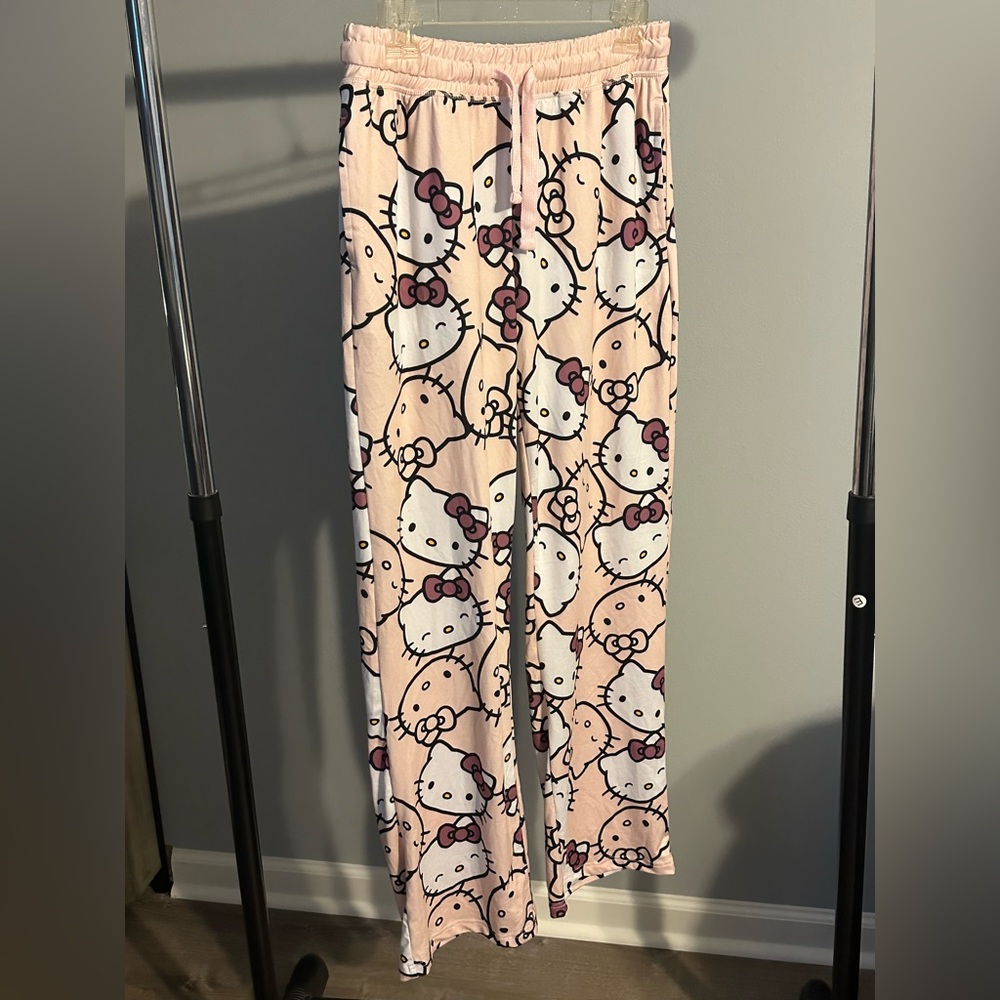 Hello Kitty Sanrio Light Pink Pajama Bottoms